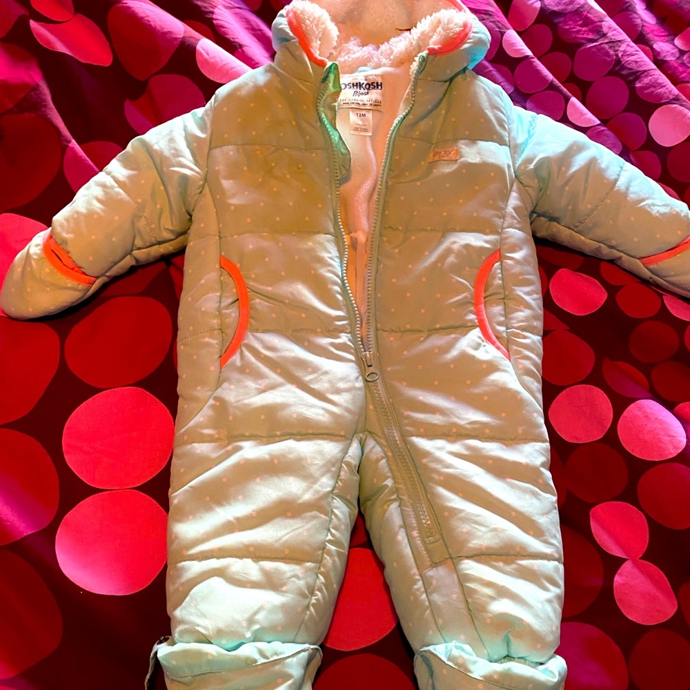 Baby girl snowsuit or bunting . Oshkosh